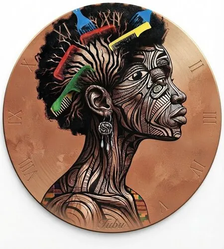 Original dial artwork for The Afro-Art Silhouette