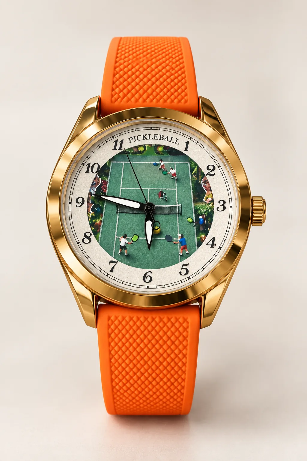 The Pickleball Court watch, front view